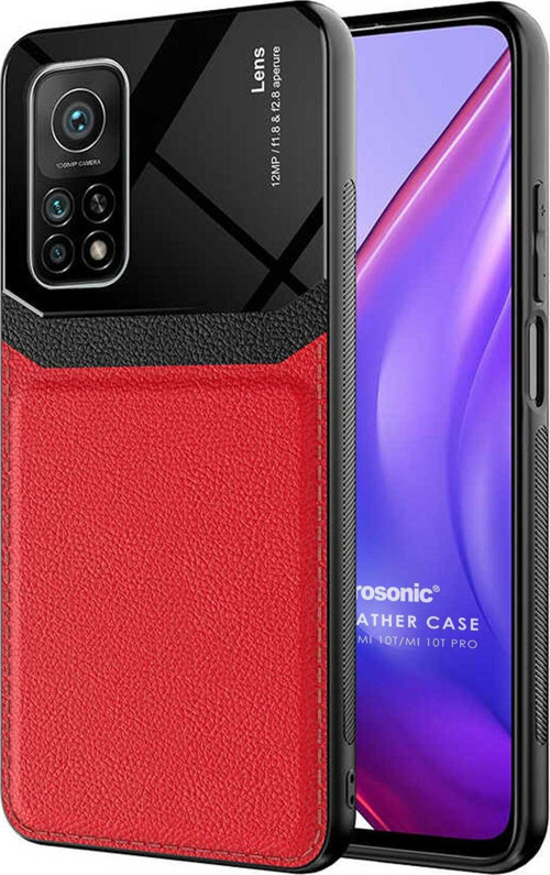Xiaomi Mi 10T Pro Kılıf Uniq Leather Kırmızı