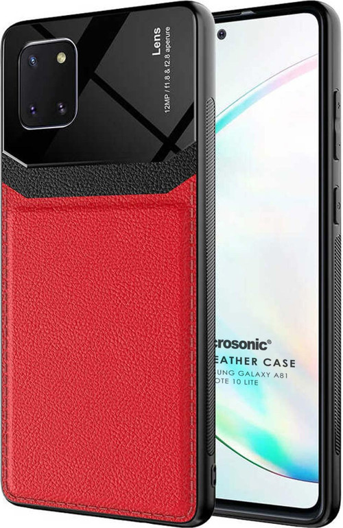 Samsung Galaxy Note 10 Lite Kılıf Uniq Leather Kırmızı