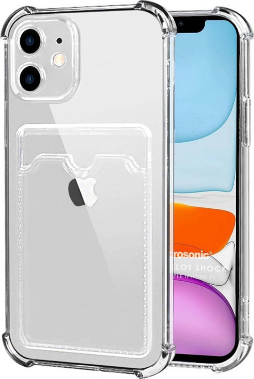 Apple iPhone 11 Card Slot Shock Kılıf Şeffaf