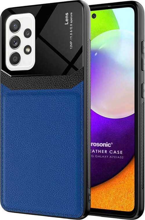Samsung Galaxy A52 Kılıf Uniq Leather Lacivert
