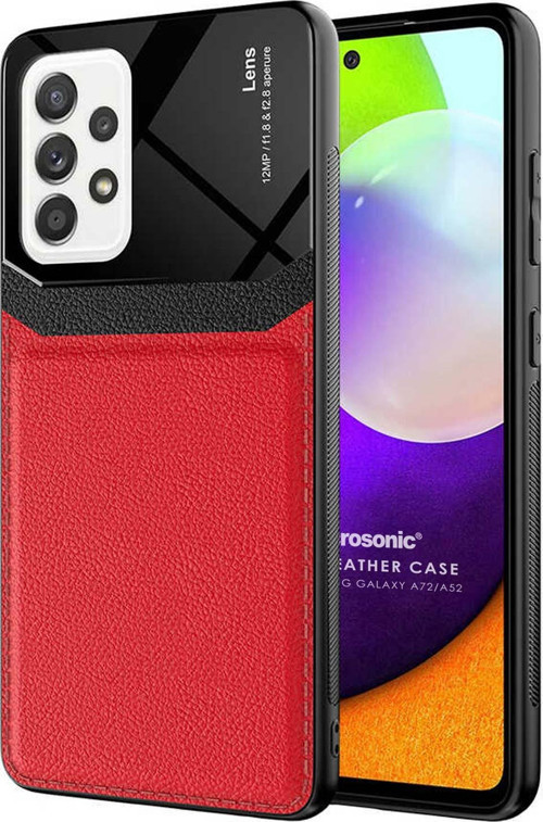 Samsung Galaxy A52 Kılıf Uniq Leather Kırmızı