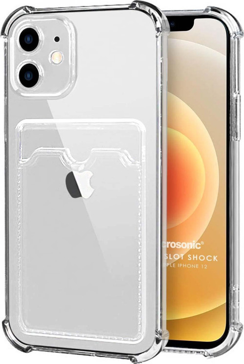 Apple iPhone 12 Card Slot Shock Kılıf Şeffaf