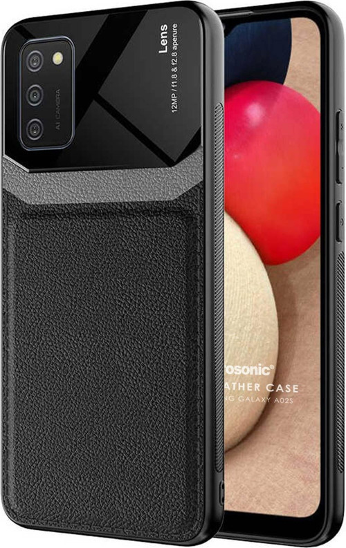Samsung Galaxy A02s Kılıf Uniq Leather Siyah