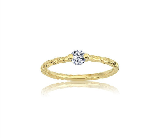 925 Ayar 0.25 Ct Gümüş Yüzük Helen Otantik Swarovski Tektaş Yüzük Eskitme Gümüş Yüzük