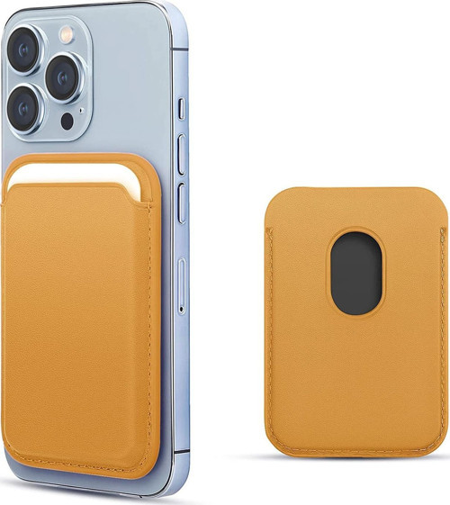 Apple iPhone 14 Pro Leather Wallet MagSafe Sarı