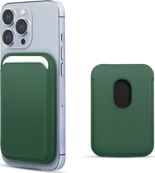 Apple iPhone 14 Pro Leather Wallet MagSafe Yeşil