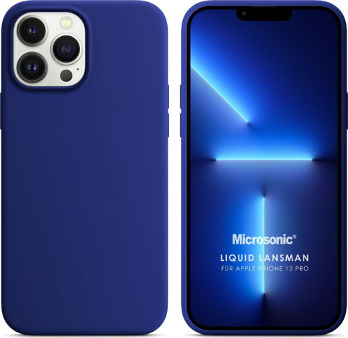 Apple iPhone 13 Pro Kılıf Liquid Lansman Silikon Lacivert