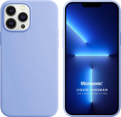 Apple iPhone 13 Pro Kılıf Liquid Lansman Silikon Mavi