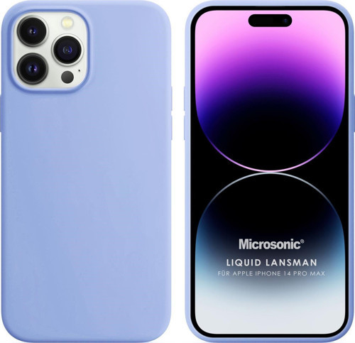 Apple iPhone 14 Pro Max Kılıf Liquid Lansman Silikon Mavi
