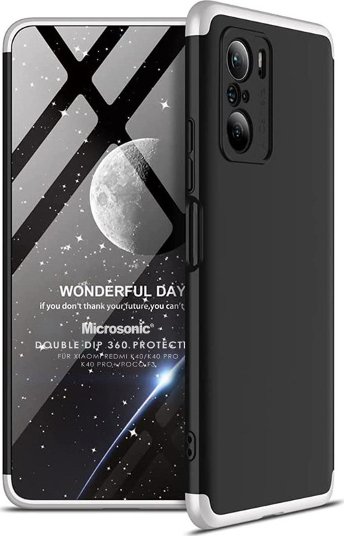Xiaomi Mi 11i Kılıf Double Dip 360 Protective Siyah Gri