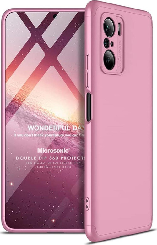 Xiaomi Mi 11i Kılıf Double Dip 360 Protective Rose Gold