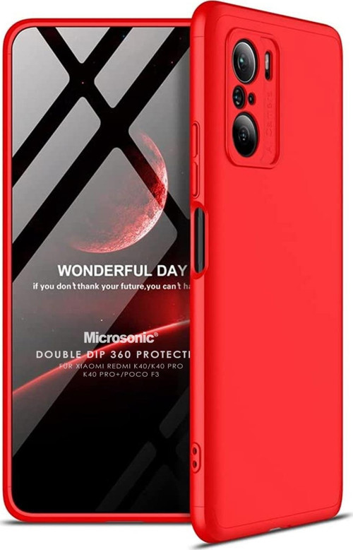 Xiaomi Mi 11i Kılıf Double Dip 360 Protective Kırmızı