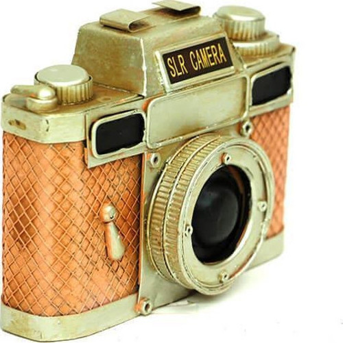 Dekoratif Metal Fotoğraf Makinesi Biblo Ev Ofis Hediyelik