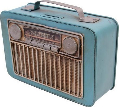 Dekoratif Metal Radyo Kumbaralı Hediyelik