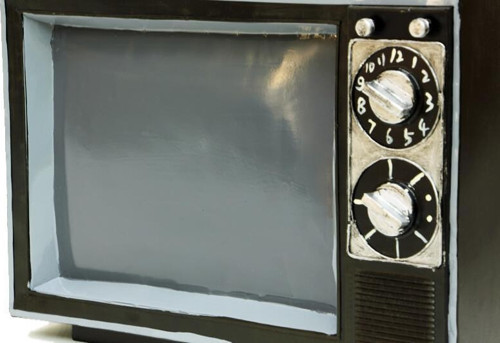Televizyon Siyah Vintage Dekoratif Hediyelik