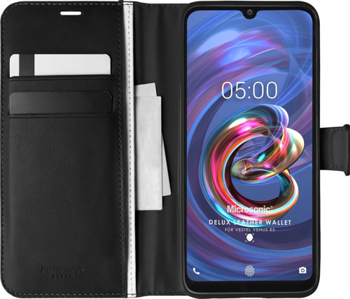 Vestel Venüs E5 Kılıf Delux Leather Wallet Siyah