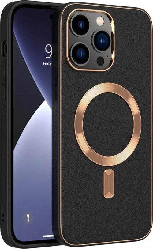Apple Iphone 12 Pro Max Kılıf Magsafe Wireless Kablosuz Şarj Uyumlu Suni Deri Hibrit Kapak