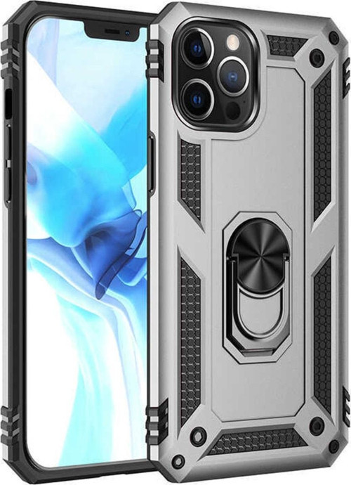 Apple Iphone 12 Pro Max Kılıf Yüzüklü Standlı Korumalı Tank Kapak
