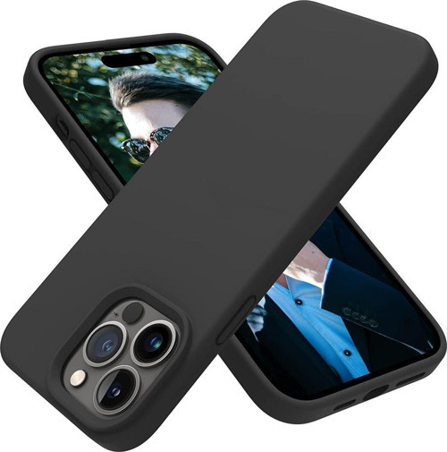 Apple Iphone 14 Pro Kılıf Içi Süet Korumalı Silikon Siyah Renk