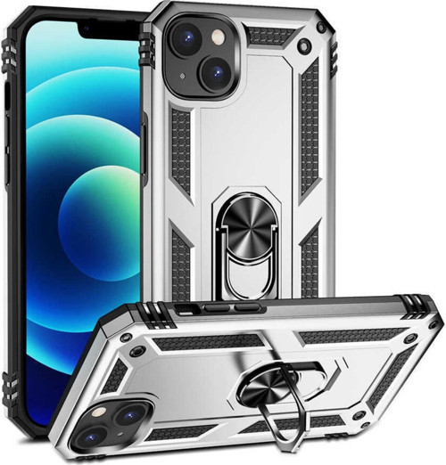 Apple Iphone 13 Kılıf Yüzüklü Standlı Korumalı Tank Kapak