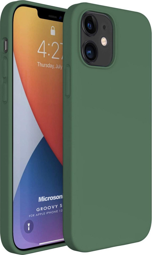 Apple iPhone 12 Kılıf Groovy Soft Koyu Yeşil