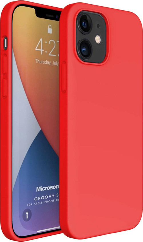 Apple iPhone 12 Kılıf Groovy Soft Kırmızı