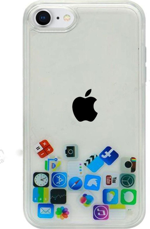 Apple Iphone Se 2020 Kılıf Düz (simsiz) Sulu Ios Ikon Silikon