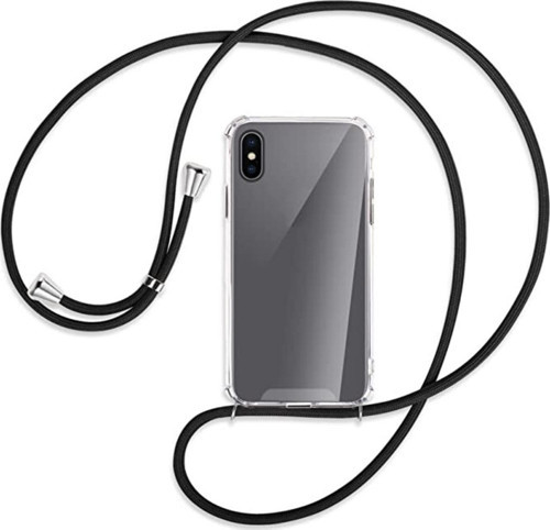 Apple Iphone X / Xs Kılıf Boyun Omuz Askılı Ipli Anti Şok Köşe Korumalı Şeffaf Silikon