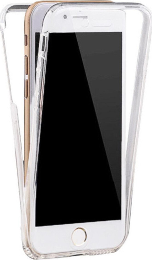 Iphone 8 Plus Uyumlu 360 Derece Kılıf Şeffaf Silikon Ön Arka