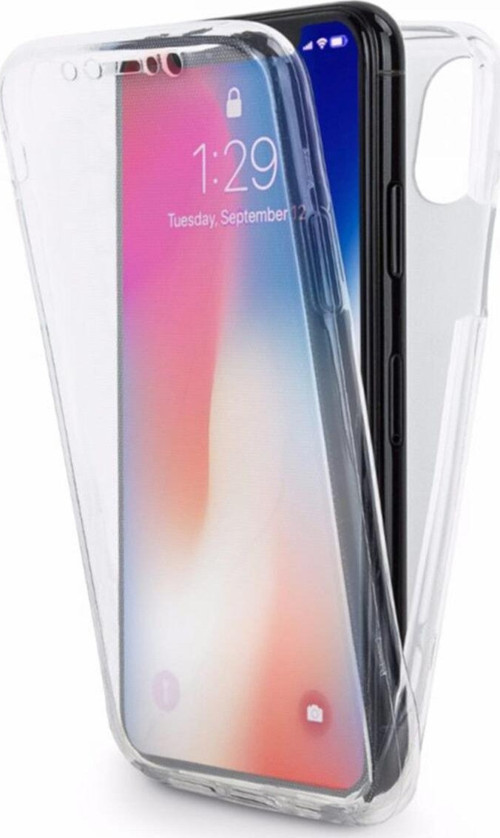 Iphone X 360 Uyumlu Kılıf Silikon Şeffaf Ön Arka