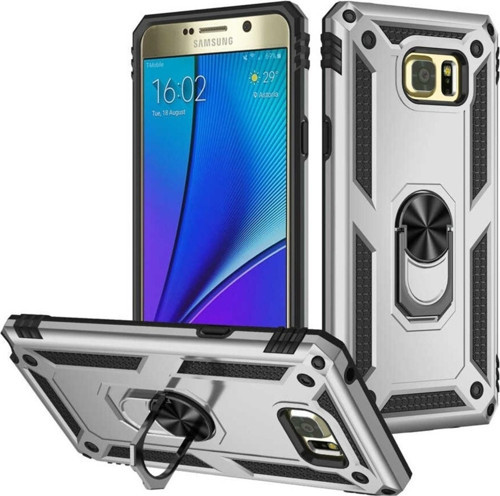 Samsung Galaxy Note 5 Kılıf Yüzüklü Standlı Korumalı Tank Kapak