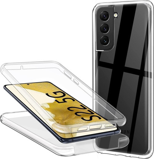 Samsung Galaxy S22 360 Kılıf Şeffaf Ön Arka Korumalı Silikon