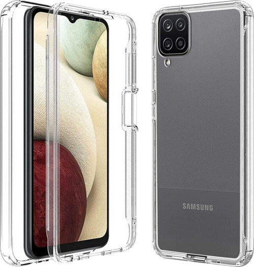 Samsung Galaxy A12 360 Kılıf Şeffaf Ön Arka Korumalı Silikon