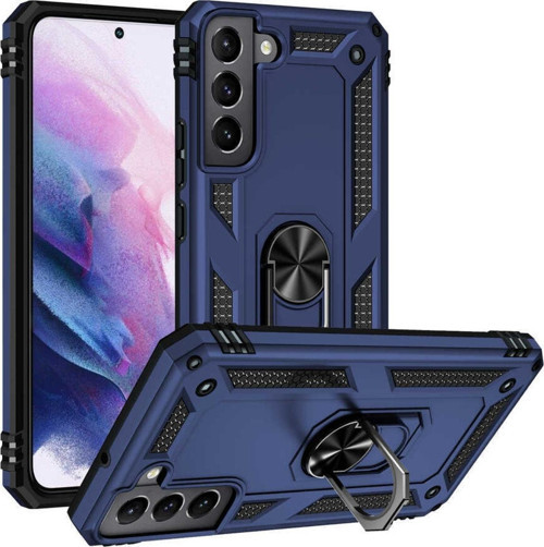 Samsung Galaxy S22 Kılıf Yüzüklü Standlı Korumalı Tank Kapak