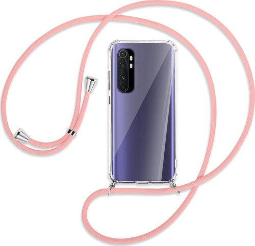 Xiaomi Mi Note 10 Lite Kılıf Boyun Omuz Askılı Ipli Anti Şok Köşe Korumalı Şeffaf Silikon