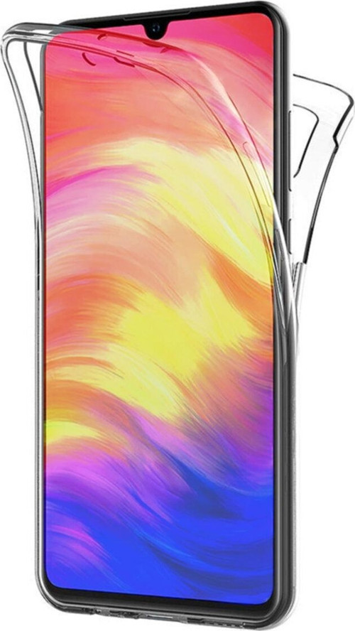 Xiaomi Redmi Note 7 Pro 360 Derece Kılıf Silikon Şeffaf Ön Arka