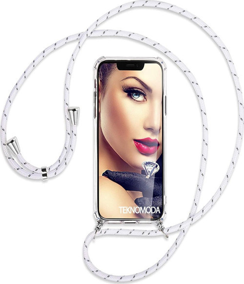 Xiaomi Redmi Note 9 Şeffaf Boyun - Omuz Askılı Köşe Korumalı Ipli Kılıf