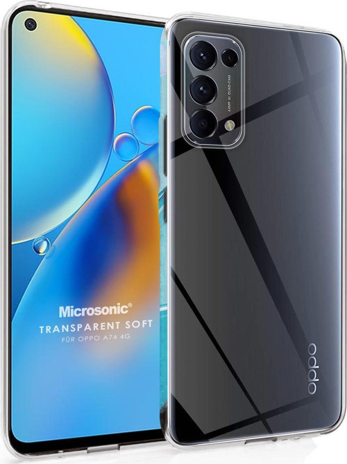 Oppo A74 4G Kılıf Transparent Soft Beyaz