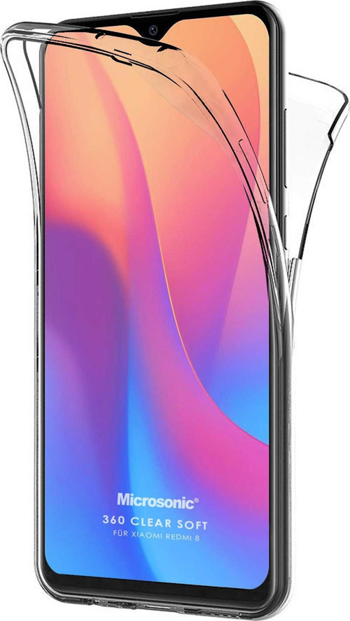 Xiaomi Redmi 8 Kılıf 6 tarafı tam full koruma 360 Clear Soft Şeffaf