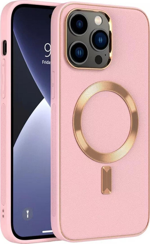 Apple Iphone 15 Pro Max Kılıf Magsafe Wireless Kablosuz Şarj Uyumlu Suni Deri Hibrit Kapak