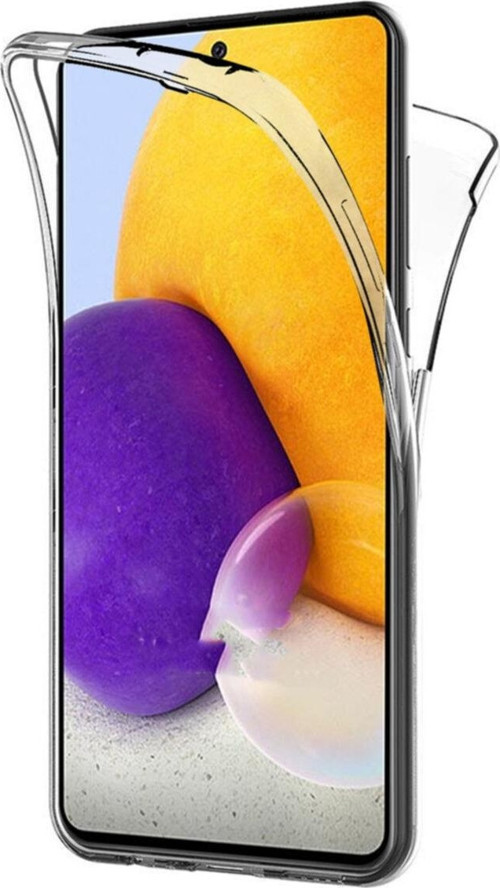 Samsung Galaxy A52 360 Kılıf Şeffaf Ön Arka Korumalı Silikon