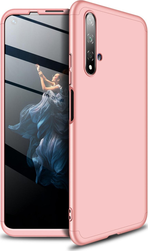 Huawei Honor 20 Kılıf Double Dip 360 Protective Rose Gold