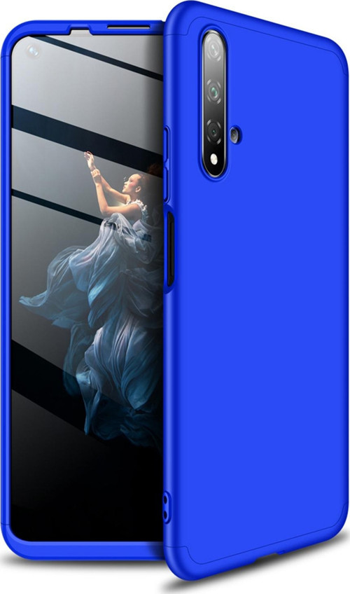 Huawei Honor 20 Kılıf Double Dip 360 Protective Mavi