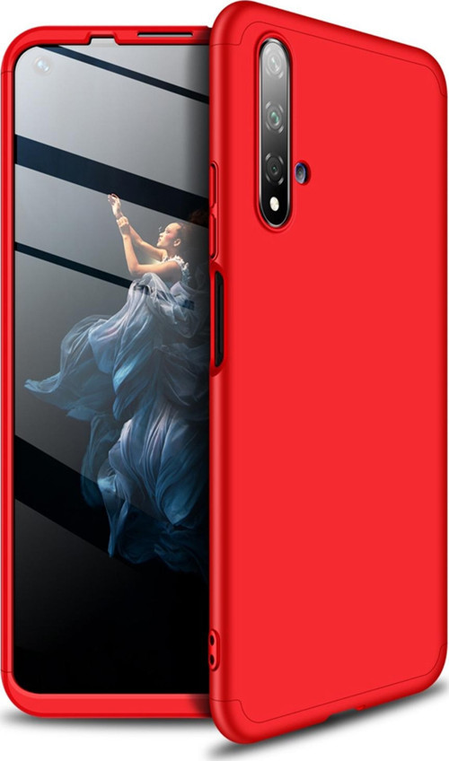 Huawei Honor 20 Kılıf Double Dip 360 Protective Kırmızı
