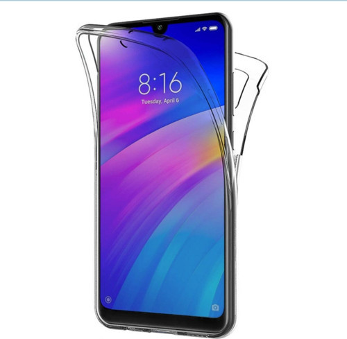 Xiaomi Redmi 7 360 Derece Kılıf Silikon Şeffaf Ön Arka
