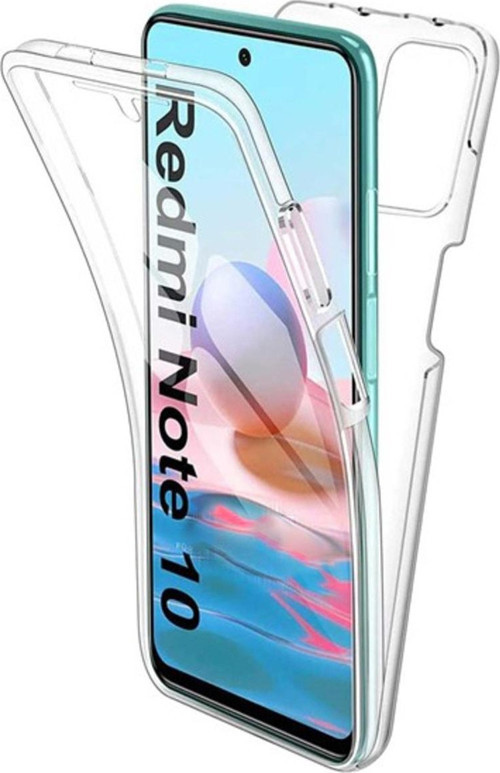 Xiaomi Redmi Note 10 360 Kılıf Şeffaf Ön Arka Korumalı Silikon