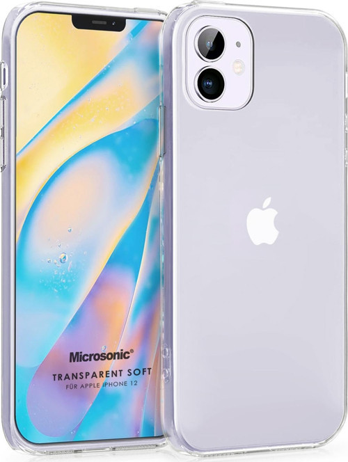 Apple iPhone 12 Kılıf Transparent Soft Beyaz