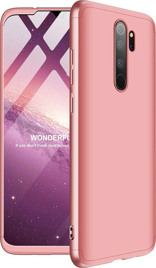 Xiaomi Redmi Note 8 Pro Kılıf Double Dip 360 Protective Rose Gold