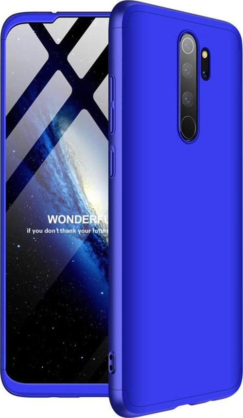 Xiaomi Redmi Note 8 Pro Kılıf Double Dip 360 Protective Mavi