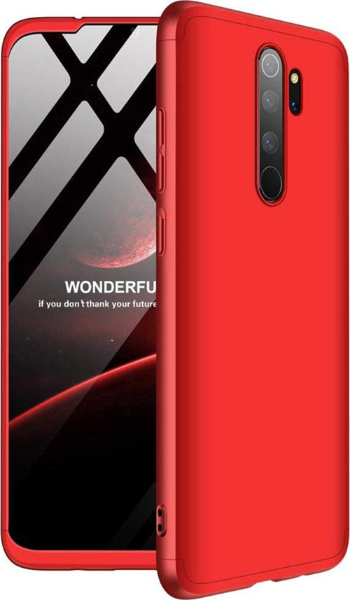 Xiaomi Redmi Note 8 Pro Kılıf Double Dip 360 Protective Kırmızı